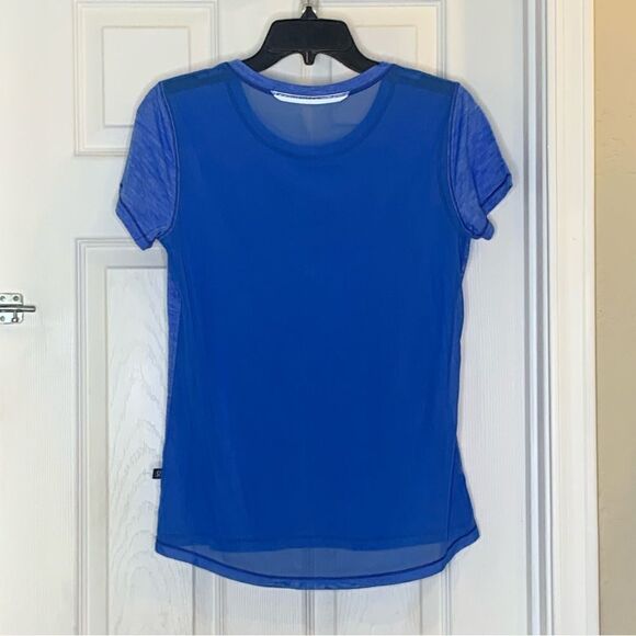 Lululemon Beat The Heat Short Sleeve Heathered Pipe Dream Blue Size 6 - Picture 7 of 7